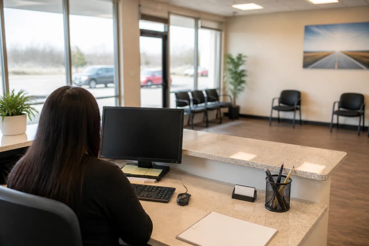 Dallas Defensive Driving School front desk and waiting area